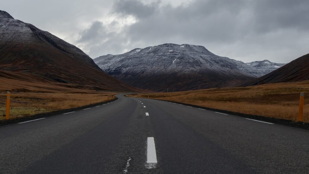 black asphalt road